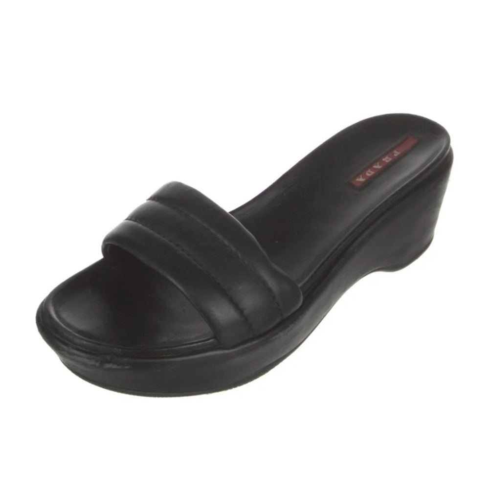 PRADA Sport Leather flip flops. SZ 40 - Picture 2 of 12
